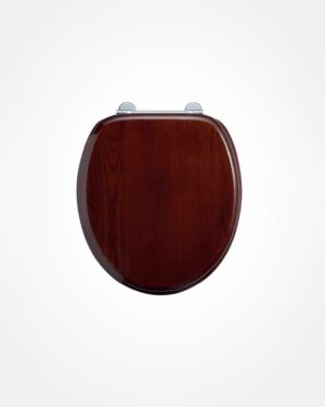 Burlington mahogany toilet seat, manual close