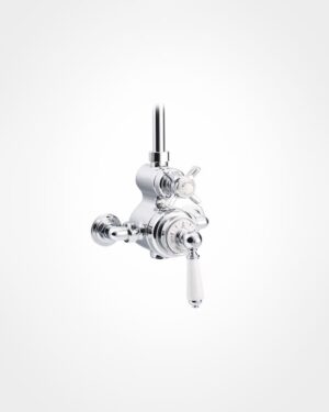St James exposed thermostatic shower mixer - cross handle collection