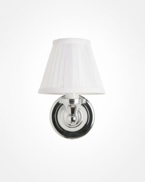 Burlington wall light with white pleated shade