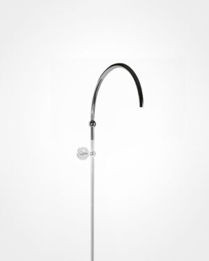 Curved shower arm, exposed