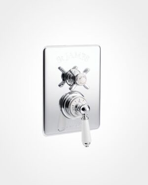 St James concealed thermostatic shower mixer - cross handle collection