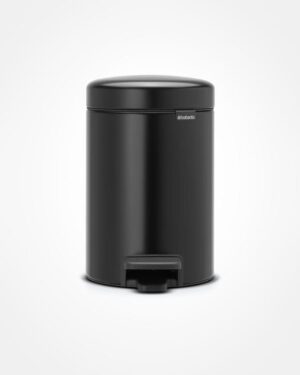 Pedal bin, matte black - New Icon