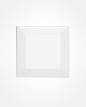 Bevelled metro half tile, white