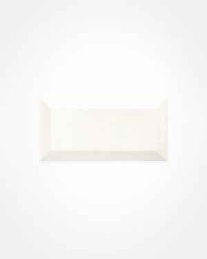 Bevelled metro tiles, white