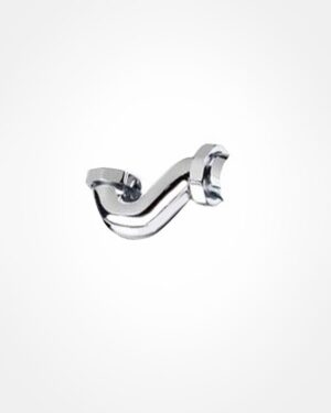 Shallow bath trap, chrome-plated