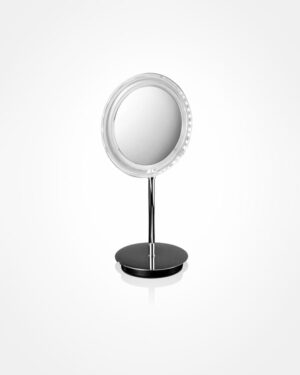 Battery illuminated vanity mirror