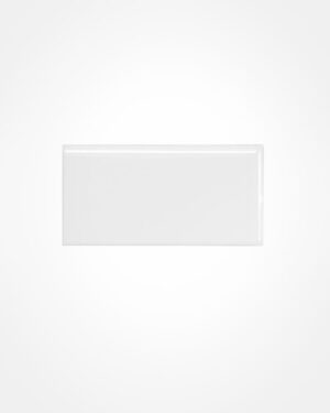 Flat metro tile, white - 150mm & right 75mm rounded edges