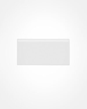 Flat metro tile, white - 150mm rounded edge