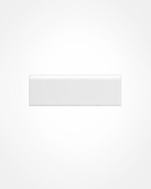 Flat metro trim tile, white