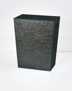 Laundry basket, rectangular - black