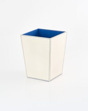 Waste basket, cream