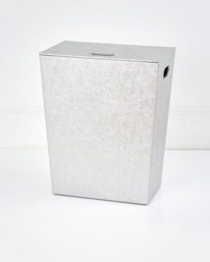 Laundry basket, rectangular - chrome