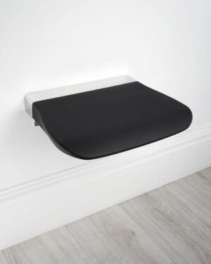 Shower seat, Tuck Tray, black - EVER