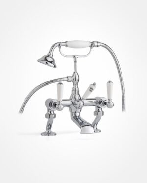 Britannia Deluxe bath mixer, pillar mounted - levers