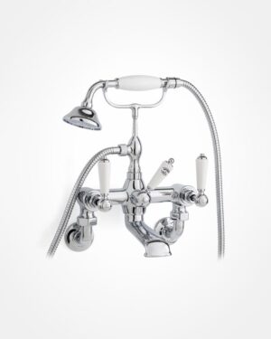 Britannia Deluxe bath mixer, wall mounted - levers