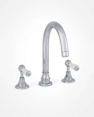 Britannia large high rise swivel spout & side valves - levers