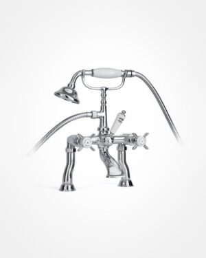 Britannia bath mixer, pillar mounted