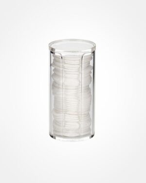 Round cosmetic pad holder - Perspex