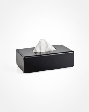 Tissue box, rectangular glossy black - Perspex