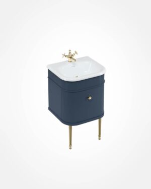 Chalfont basin & blue vanity, 550mm