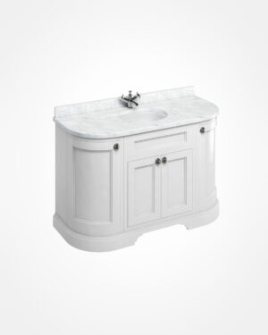 Curved basin & vanity, with doors