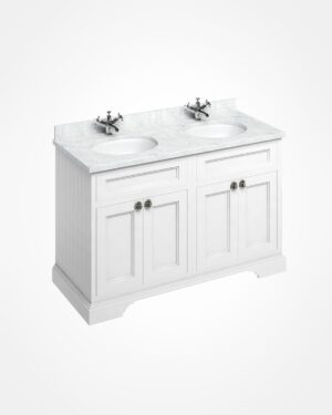 Double basin & vanity, with doors