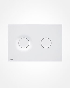 Alca actuator plate, Circle Indent Matt White