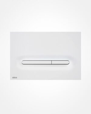 Alca actuator plate, Rectangular Indent Matt White