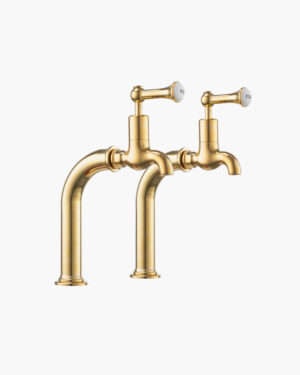 Heritage Bib taps with upstands