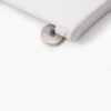 White soft-close seat with Chrome hinges